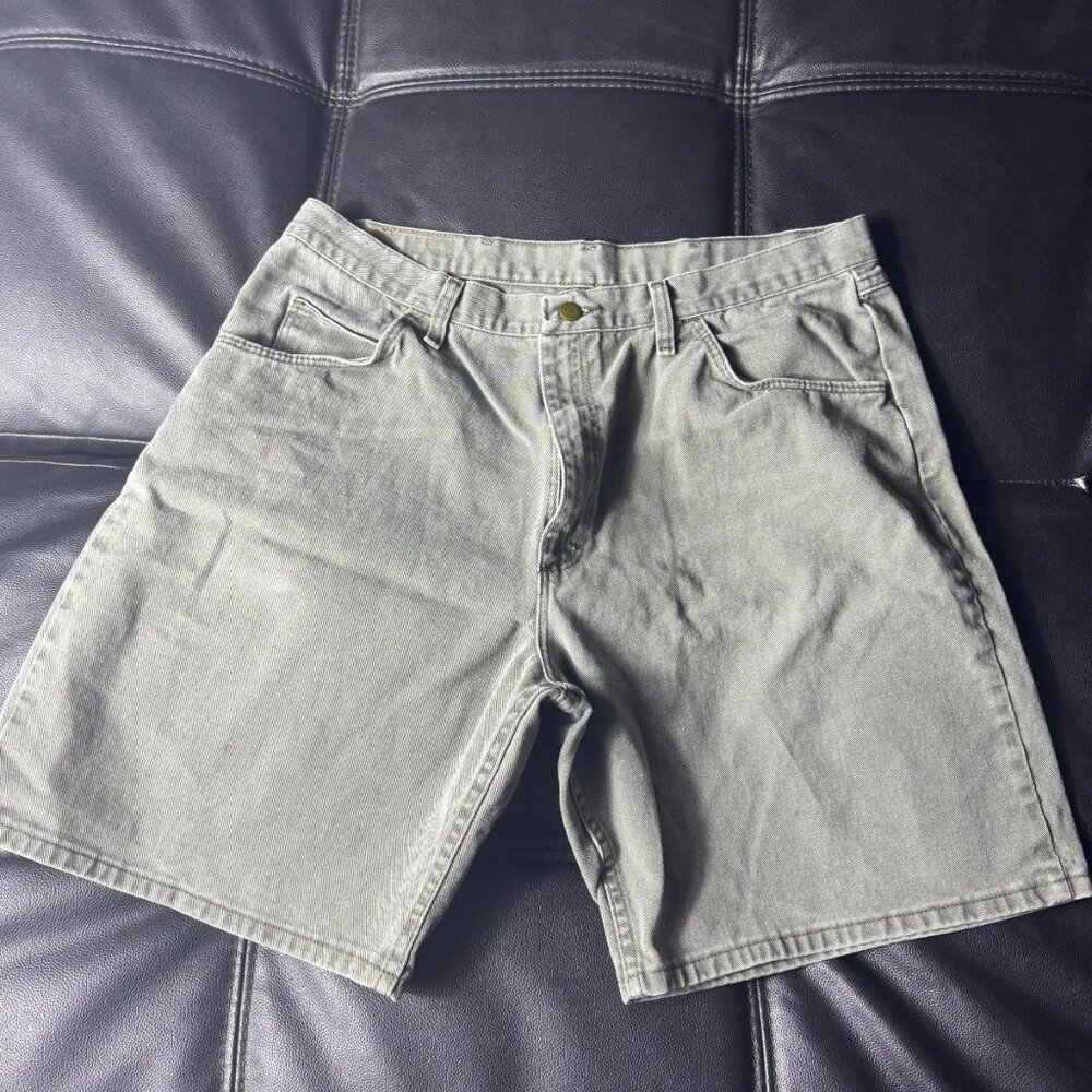 Wrangler Men’s Gray Denim Jean Shorts Size 38‎ Casual Workwear